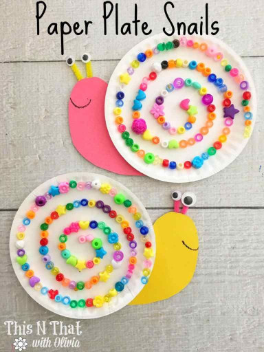 Fun Crafts To Do With Kids
 Paper Plate Snails Craft Animals
