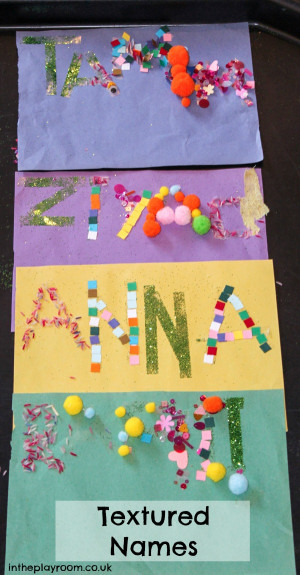 Fun Crafts To Do With Kids
 Textured Names Fun Name Recognition Craft In The Playroom