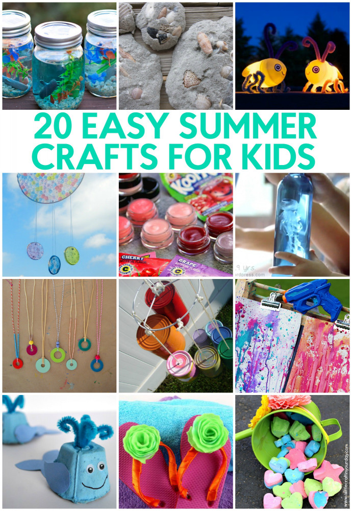 Fun Easy Crafts For Kids
 20 Easy Summer Crafts for Kids A Little Craft In Your