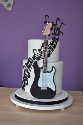 Guitar Birthday Cake
 Guitar cake cake by Zaklina CakesDecor