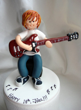 Guitar Birthday Cake
 Items similar to Guitar Player Musician Birthday Cake
