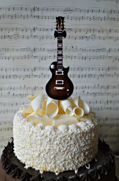 Guitar Birthday Cake
 electric guitar wedding birthday grooms cake cake