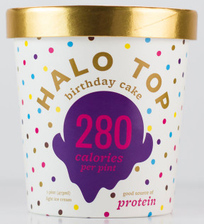 Halo Top Birthday Cake
 Halo Top Ice Cream — The Dieline Branding & Packaging Design