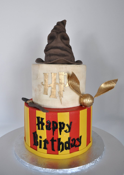 Harry Potter Birthday Cake
 Sugar Bee Sweets Bakery • Dallas Fort Worth Wedding Cake
