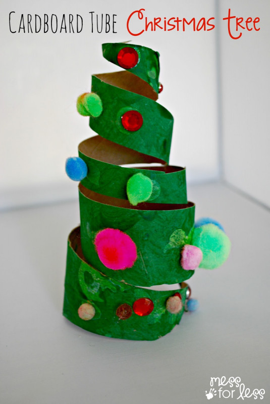 Kids Christmas Craft Ideas
 Christmas Crafts for Kids Cardboard Tube Christmas Tree
