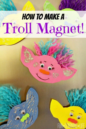 Kids Craft Ideas
 How To Make A Troll Magnet and Get Interactive With Trolls