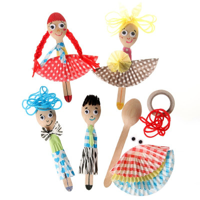 Kids Craft Toys
 Aliexpress Buy 5 PCs Diy wooden spoon kit doll Kids