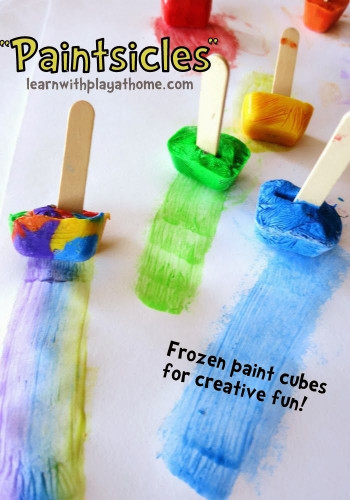 Kids- Creative Activities At Home
 Paintsicles Activity from Learn with Play at Home kids