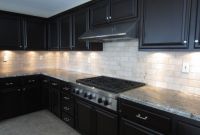 Kitchen Backsplash Ideas for Dark Cabinets New White Glass Tile Backsplash with Dark Cabinets 1024