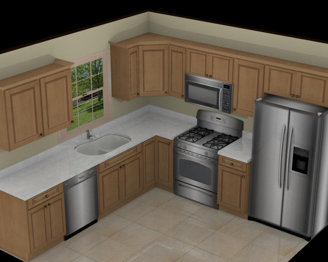 Kitchen Design Layout
 Foundation Dezin & Decor 3D Kitchen Model Design