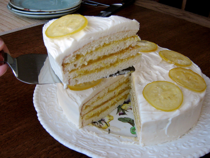 Lemon Birthday Cake
 Lemon tastic Birthday Cake with Lemon Curd Filling and