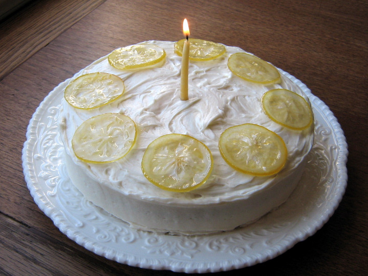 Lemon Birthday Cake
 Lemon tastic Birthday Cake with Lemon Curd Filling and
