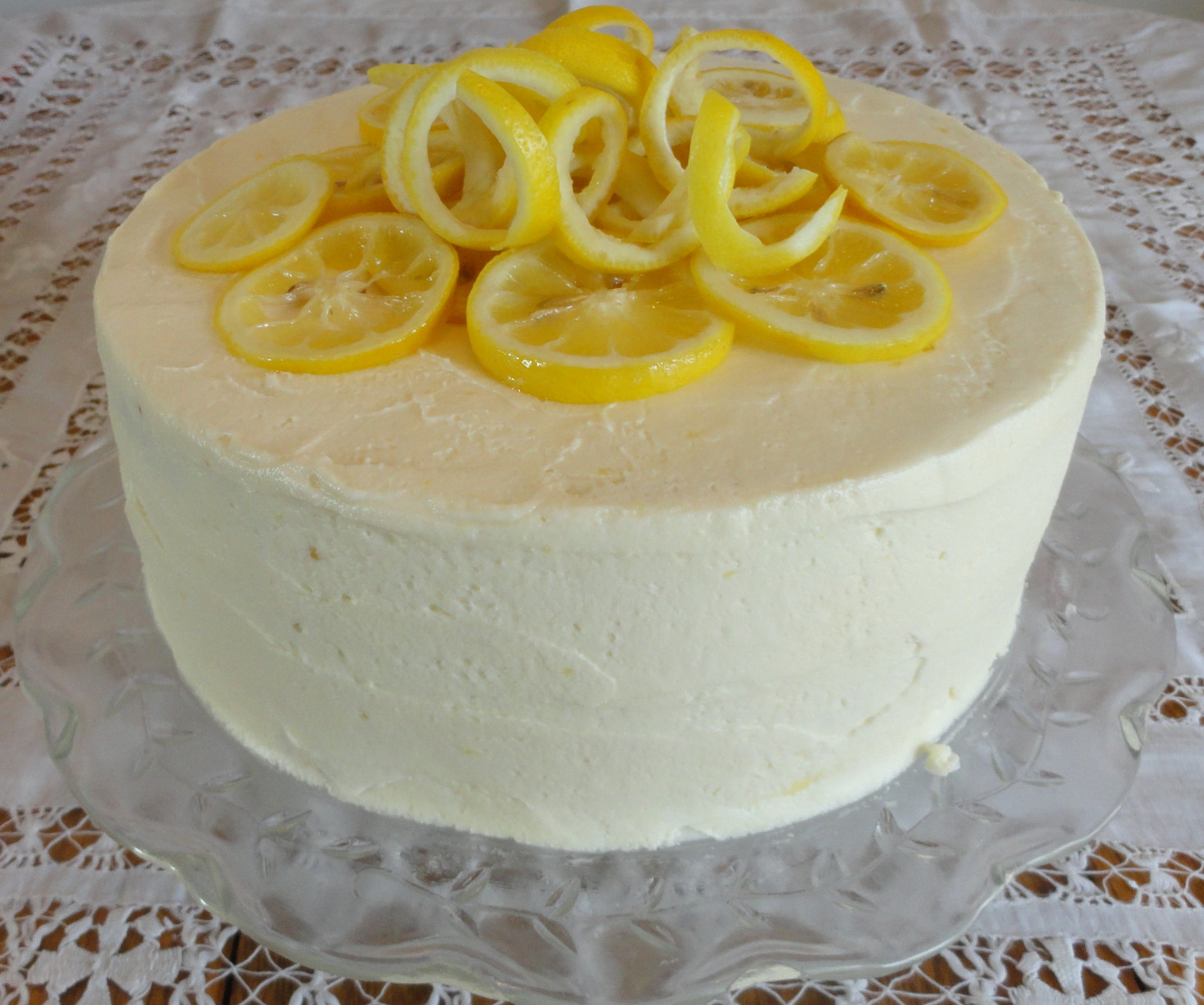 Lemon Birthday Cake
 Lemon Curd Cake with Lemon Swiss Meringue Buttercream