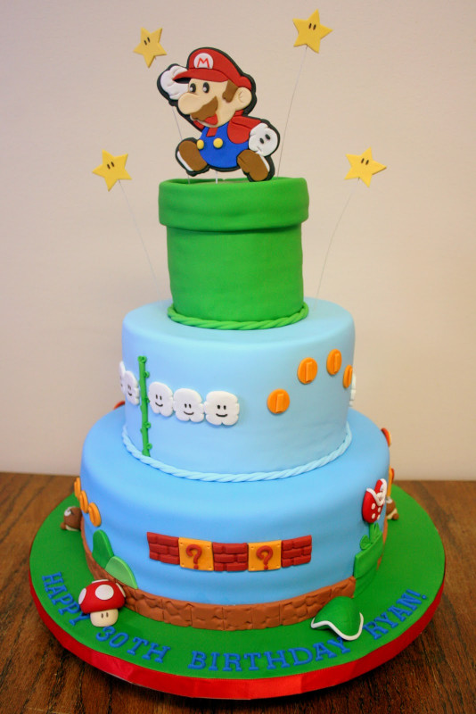 Mario Birthday Cake
 Stuff By Stace Super Mario Brothers Cake