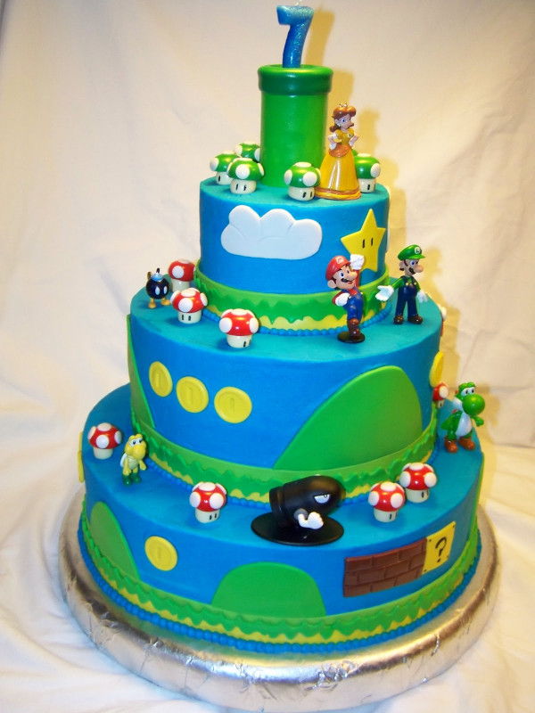 Mario Birthday Cake
 Cakes by Kristen H Super Mario Bros Cake