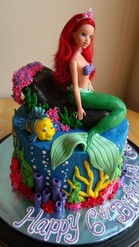 Mermaid Birthday Cake
 The Little Mermaid Cake And Cupcakes CakeCentral