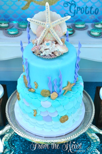 Mermaid Birthday Cake
 Kara s Party Ideas Vintage Glamorous Little Mermaid