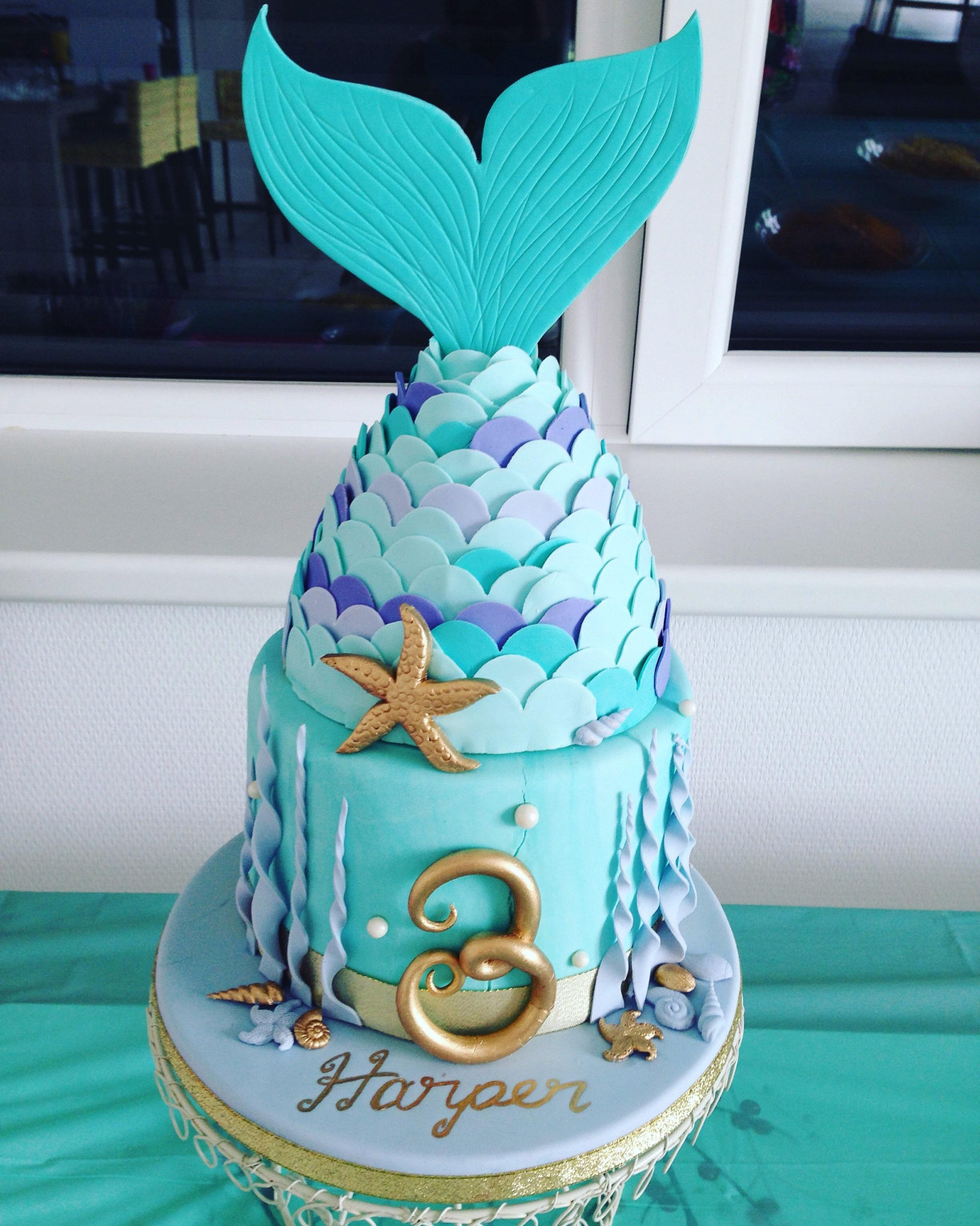 Mermaid Birthday Cake
 Mermaid birthday cake I made for my daughters 3rd birthday