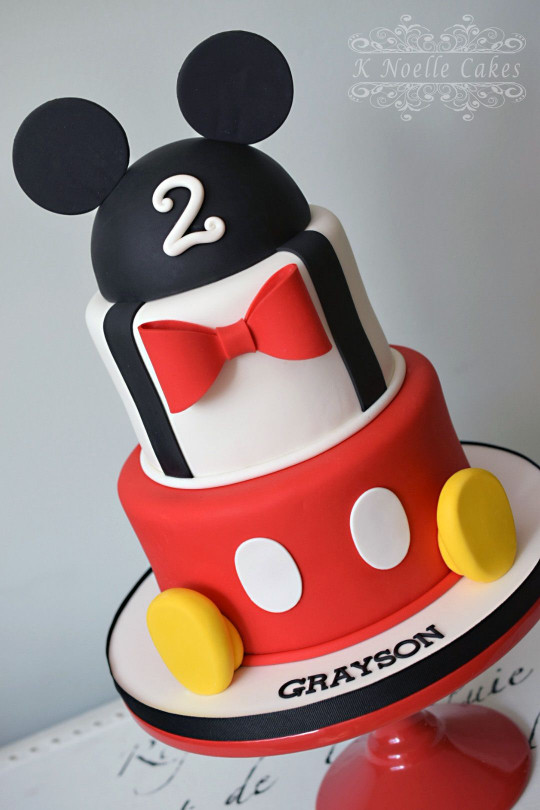 Mickey Mouse Birthday Cake
 Mickey Mouse themed cake by K Noelle Cakes