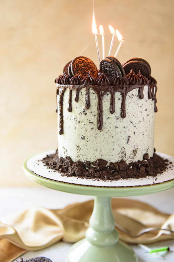 Oreo Birthday Cake
 Mint Oreo Cookies and Cream Cake • The Crumby Kitchen