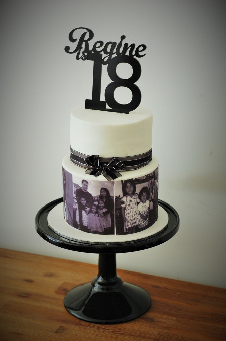 Picture Of Birthday Cake
 Regine s Black And White 18Th Birthday Cake