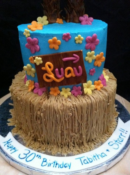 Picture Of Birthday Cake
 Hawaiin Luau Birthday Cake For Twins CakeCentral