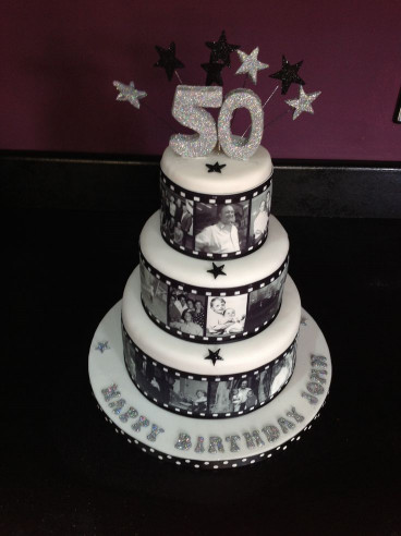 Picture Of Birthday Cake
 reel cake with edible images 50th birthday cake by
