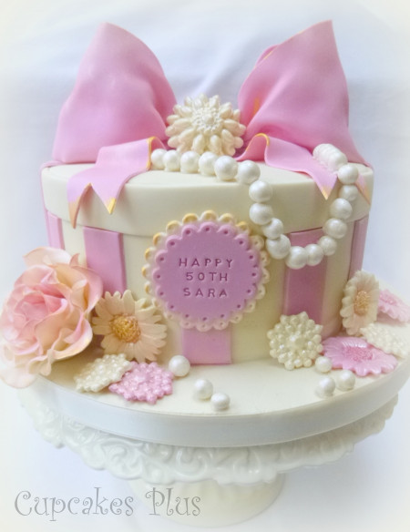 Pink Birthday Cake
 Pink And Girly 50Th Birthday Cake X CakeCentral