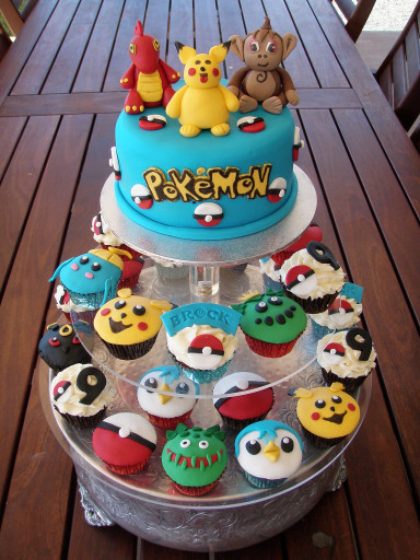 Pokemon Birthday Cake
 Mossy s Masterpiece Brock s Pokemon cake & cupcakes