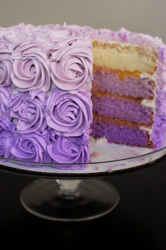 Purple Birthday Cake
 Purple Ombre Cake