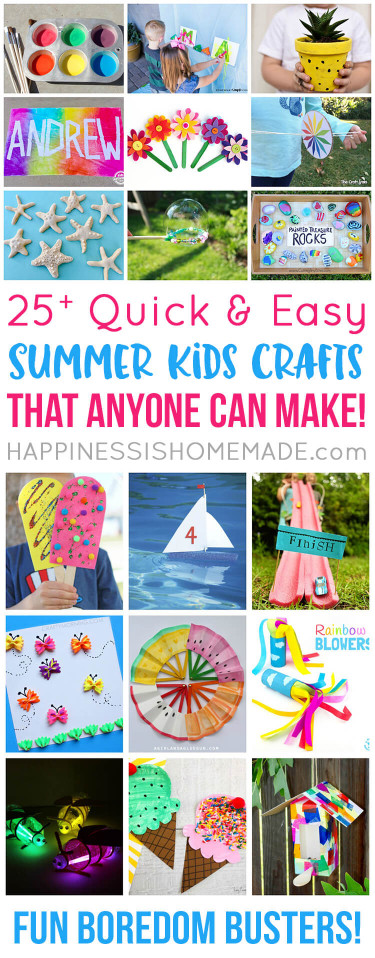 Quick And Easy Crafts For Kids
 Easy Summer Kids Crafts That Anyone Can Make Happiness
