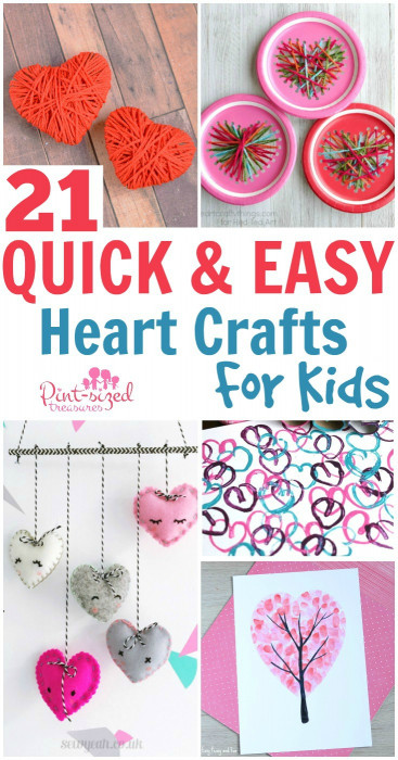 Quick And Easy Crafts For Kids
 21 Quick and Easy Heart Crafts for Kids · Pint sized Treasures