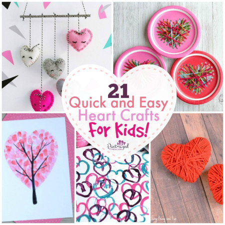 Quick And Easy Crafts For Kids
 21 Quick and Easy Heart Crafts for Kids · Pint sized Treasures