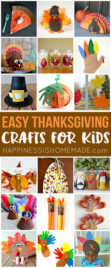 Quick And Easy Crafts For Kids
 Easy Thanksgiving Crafts for Kids to Make Happiness is