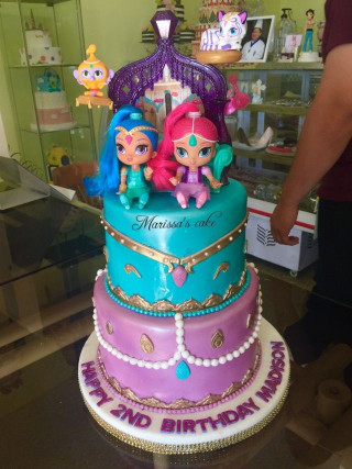 Shimmer And Shine Birthday Cake
 Best 25 Shimmer and shine cake ideas on Pinterest
