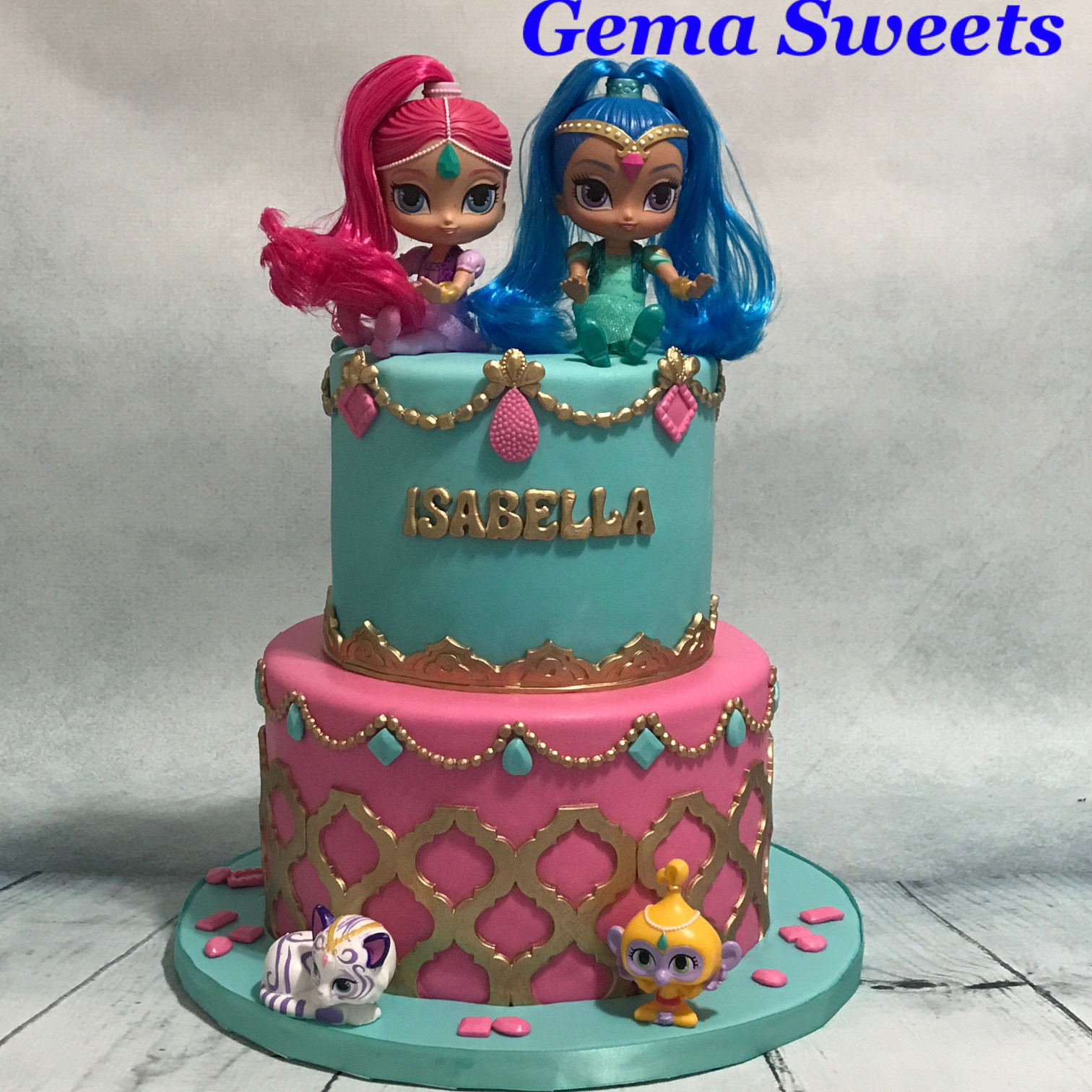 Shimmer And Shine Birthday Cake
 Shimmer and Shine inspired cake by Gema Sweets