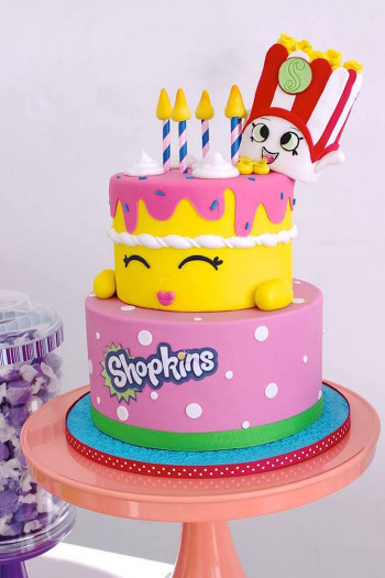 Shopkins Birthday Cake
 Kara s Party Ideas Stylish Shopkins Birthday Party