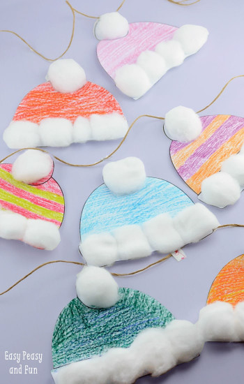 Simple Kids Crafts
 Winter Hats Craft for Kids Perfect Classroom Craft