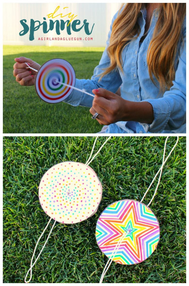 Simple Kids Crafts
 DIY Paper Spinner for Endless Fun