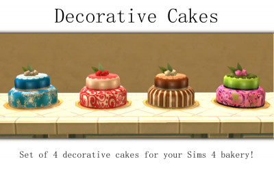 Sims 4 Birthday Cake
 My Sims 4 Blog Decorative Cakes by MonsterMadnessWorld