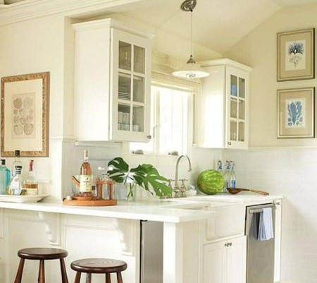 Small Kitchen Layouts
 White Cabinet Practical Small Kitchen Design Layout