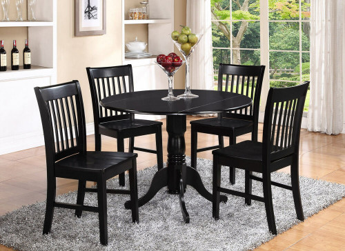 Small Kitchen Table And Chairs
 DLNO5 BLK W 5 Pieces small kitchen table set round kitchen
