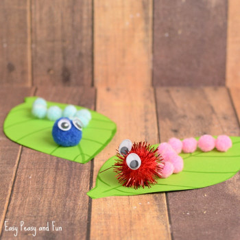 Spring Crafts For Kids
 Caterpillar Pom Pom Craft Spring Craft Ideas Easy