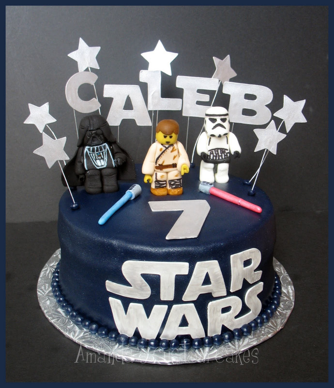 Star Wars Birthday Cake
 Amanda s Custom Cakes Lego Star Wars