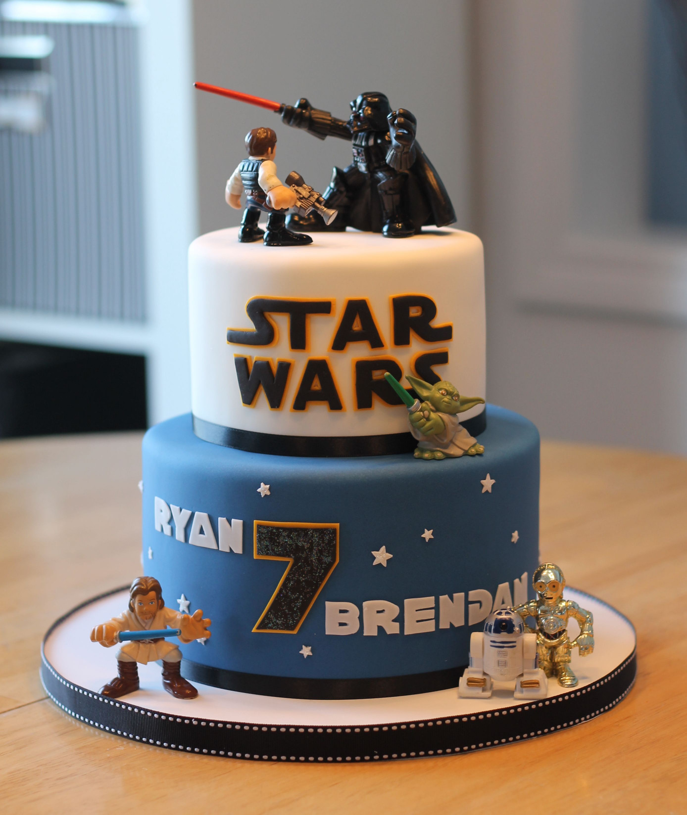 Star Wars Birthday Cake
 Two tier Star Wars themed birthday cake for twins Ryan