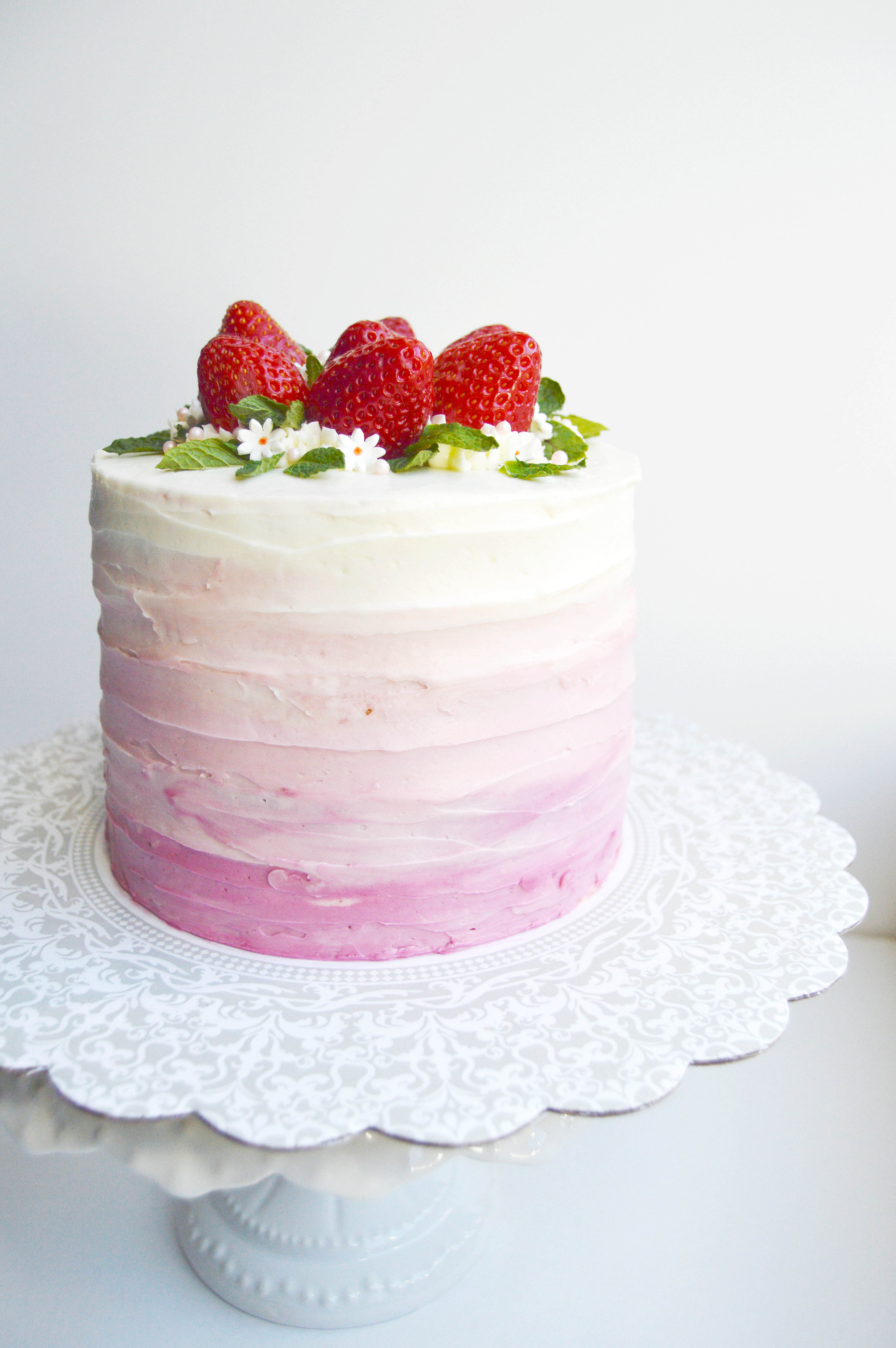 Strawberry Birthday Cake
 Strawberry Ombré Cake