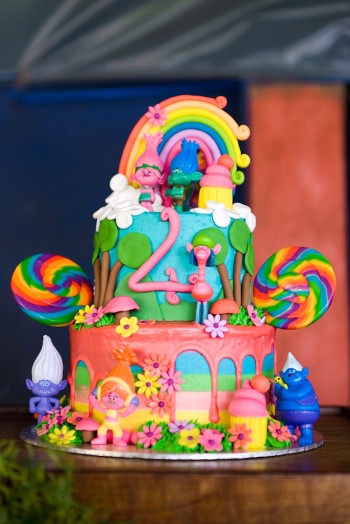 Trolls Birthday Cake
 Kara s Party Ideas Trolls Birthday Party