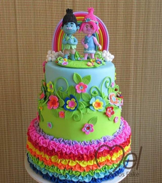 Trolls Birthday Cake
 65 best images about Troll Cakes on Pinterest