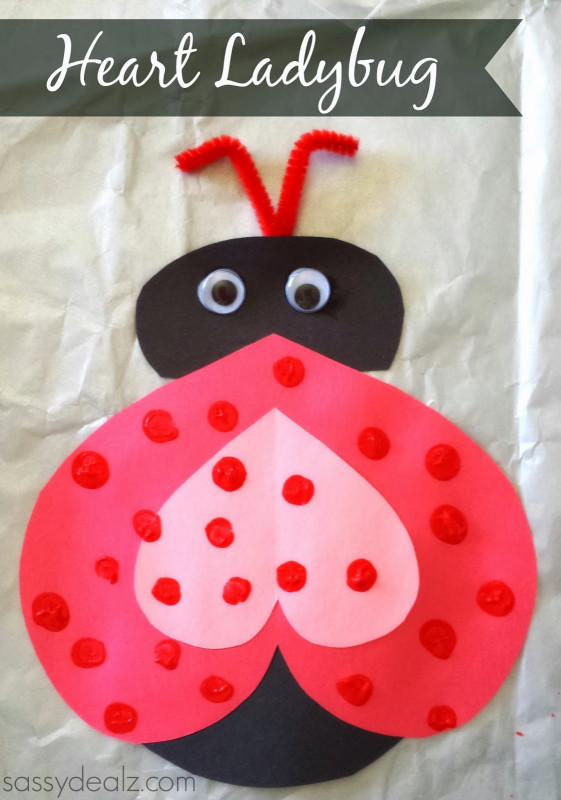 Valentine Craft Ideas For Kids
 Heart Ladybug Valentines Day Craft For Kids Crafty Morning