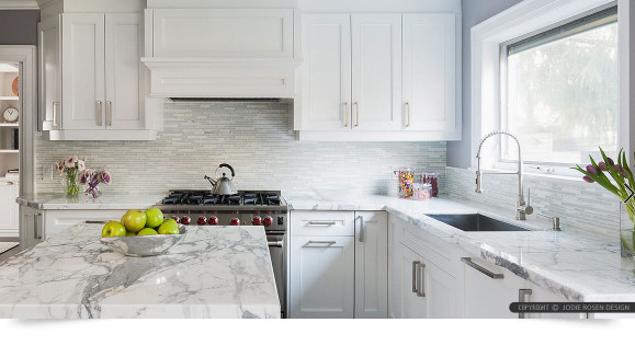 White Kitchen Backsplashes Ideas
 MODERN White Marble Glass Kitchen Backsplash Tile